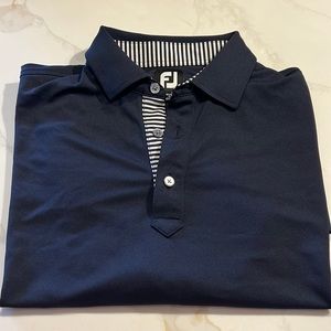 Mens FJ Foot Joy Golf Polo, Navy, Large, Like New